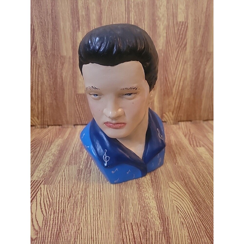 Vintage Elvis Presley Ceramic Bust Elvis Bust Head Statue Hand Painted 8” X 5 “